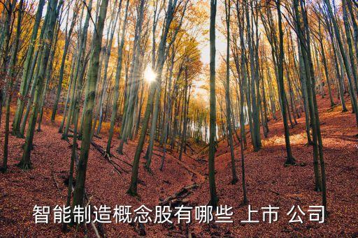 智能制造概念股有哪些 上市 公司