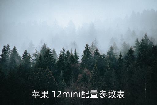 蘋果 12mini配置參數(shù)表