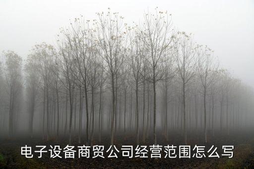 電子設(shè)備商貿(mào)公司經(jīng)營(yíng)范圍怎么寫