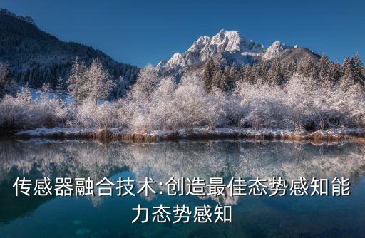 傳感器融合技術(shù):創(chuàng)造最佳態(tài)勢(shì)感知能力態(tài)勢(shì)感知