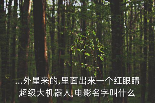 ...外星來的,里面出來一個(gè)紅眼睛超級大機(jī)器人,電影名字叫什么