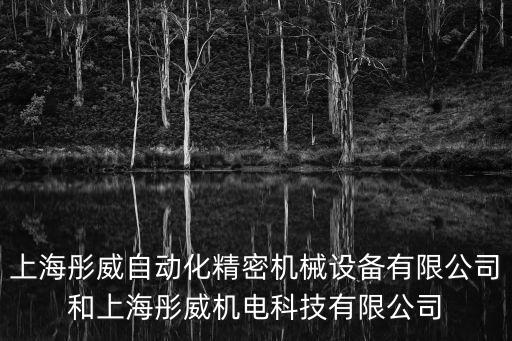 上海彤威自動化精密機械設備有限公司和上海彤威機電科技有限公司