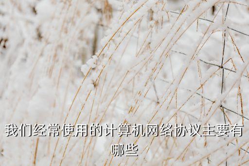 我們經(jīng)常使用的計算機網(wǎng)絡(luò)協(xié)議主要有哪些