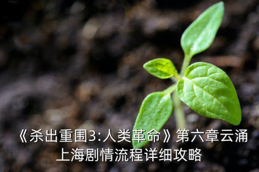 《殺出重圍3:人類革命》第六章云涌上海劇情流程詳細攻略