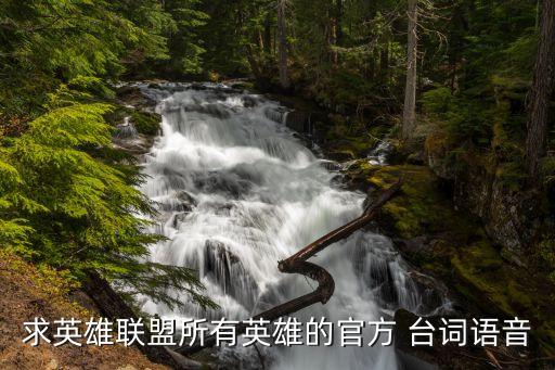 求英雄聯(lián)盟所有英雄的官方 臺(tái)詞語音