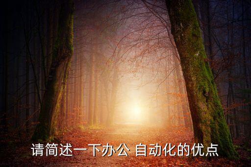 請簡述一下辦公 自動化的優(yōu)點