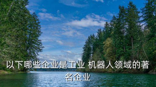 以下哪些企業(yè)是工業(yè) 機器人領(lǐng)域的著名企業(yè)