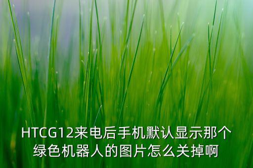 HTCG12來電后手機默認顯示那個綠色機器人的圖片怎么關(guān)掉啊