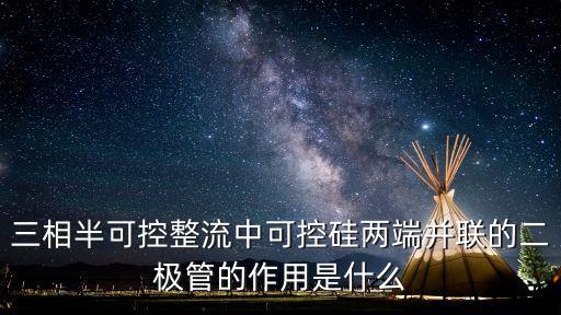 三相半可控整流中可控硅兩端并聯(lián)的二極管的作用是什么