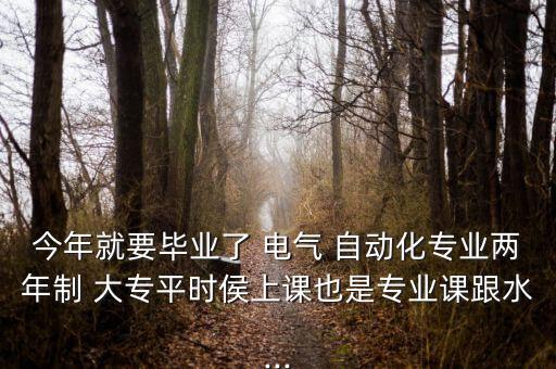 今年就要畢業(yè)了 電氣 自動(dòng)化專業(yè)兩年制 大專平時(shí)侯上課也是專業(yè)課跟水...