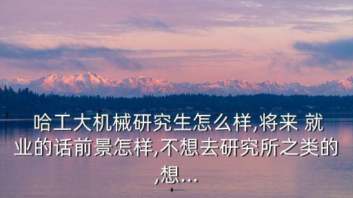 哈工大 機(jī)器人所 就業(yè)
