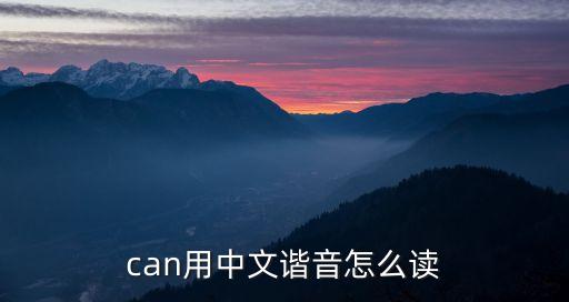 can用中文諧音怎么讀