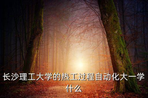 長沙理工大學(xué)的熱工過程自動(dòng)化大一學(xué)什么
