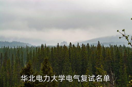 華北電力大學(xué)電氣復(fù)試名單