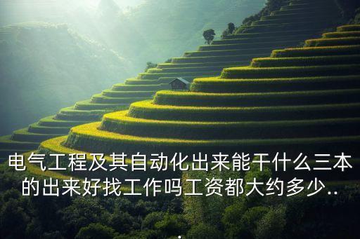 在小廠做三年的電氣自動化,電氣自動化技術(shù)就業(yè)方向及前景）