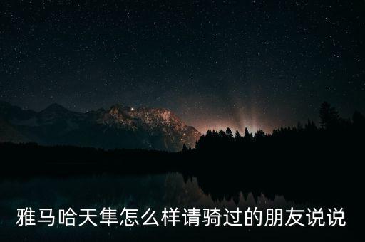 雅馬哈天隼怎么樣請騎過的朋友說說