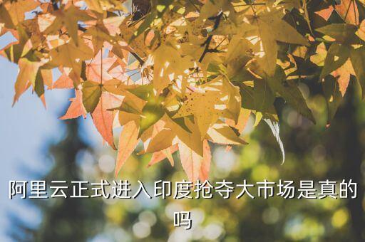 阿里云正式進(jìn)入印度搶奪大市場(chǎng)是真的嗎