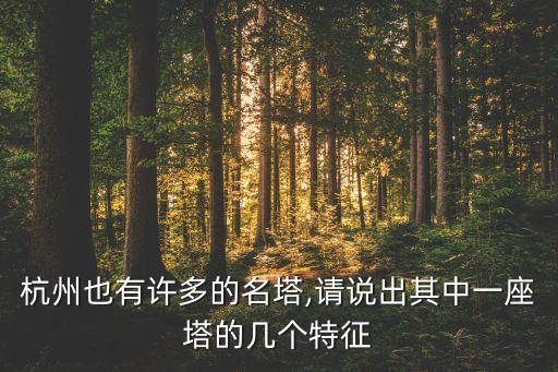 杭州也有許多的名塔,請(qǐng)說(shuō)出其中一座塔的幾個(gè)特征