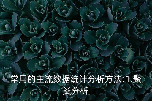 大量數(shù)據(jù)聚類,數(shù)據(jù)聚類方法有哪些?