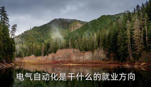 電氣自動化是干什么的就業(yè)方向