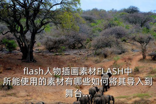 flash人物插畫素材FLASH中所能使用的素材有哪些如何將其導(dǎo)入到舞臺(tái)...