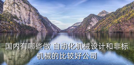 國內(nèi)有哪些做 自動化機械設(shè)計和非標(biāo)機械的比較好公司