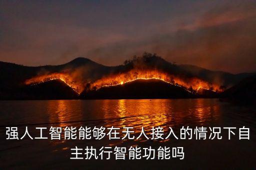 強人工智能能夠在無人接入的情況下自主執(zhí)行智能功能嗎