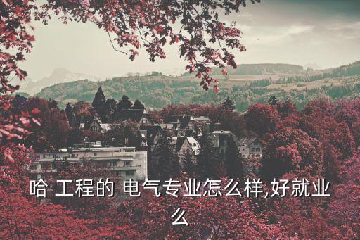 哈 工程的 電氣專業(yè)怎么樣,好就業(yè)么
