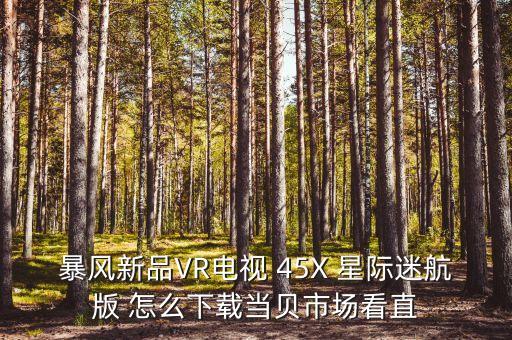 暴風(fēng)新品VR電視 45X 星際迷航版 怎么下載當(dāng)貝市場看直