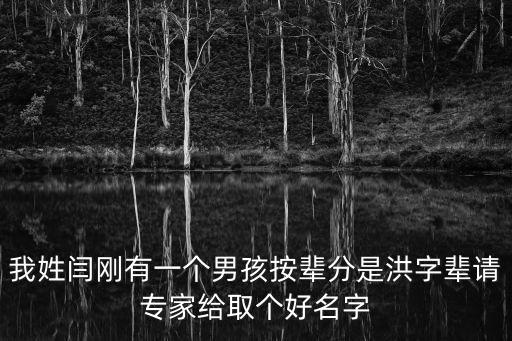 我姓閆剛有一個男孩按輩分是洪字輩請專家給取個好名字