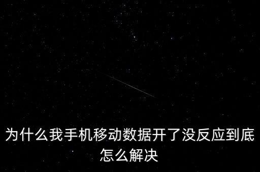為什么我手機(jī)移動(dòng)數(shù)據(jù)開(kāi)了沒(méi)反應(yīng)到底怎么解決