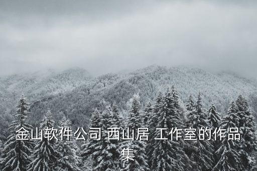 金山軟件公司 西山居 工作室的作品集
