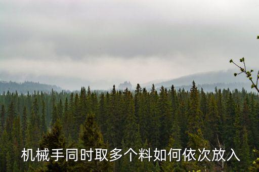  機(jī)械手同時取多個料如何依次放入