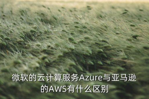 微軟的云計算服務(wù)Azure與亞馬遜的AWS有什么區(qū)別