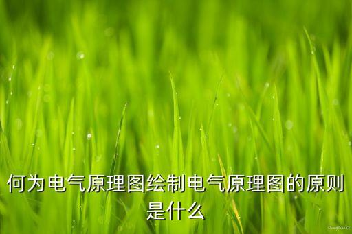 何為電氣原理圖繪制電氣原理圖的原則是什么