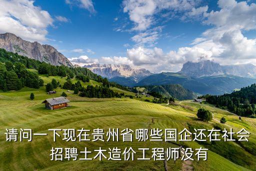請(qǐng)問(wèn)一下現(xiàn)在貴州省哪些國(guó)企還在社會(huì) 招聘土木造價(jià)工程師沒(méi)有