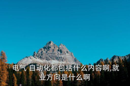  電氣 自動化都包括什么內容啊,就業(yè)方向是什么啊