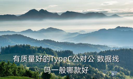 有質(zhì)量好的TypeC公對公 數(shù)據(jù)線嗎一般哪款好