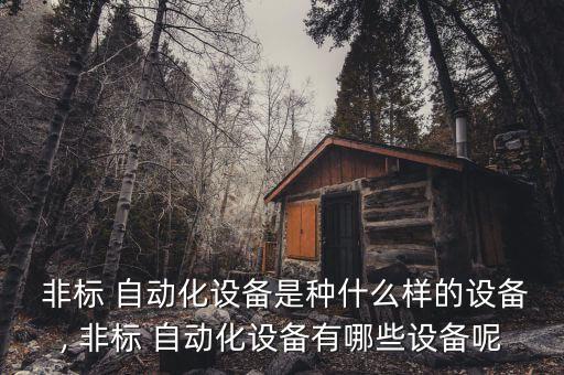  非標 自動化設備是種什么樣的設備, 非標 自動化設備有哪些設備呢