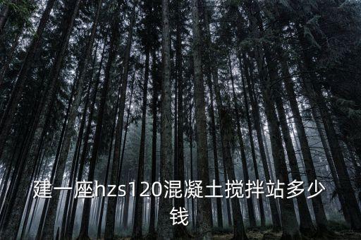 建一座hzs120混凝土攪拌站多少錢