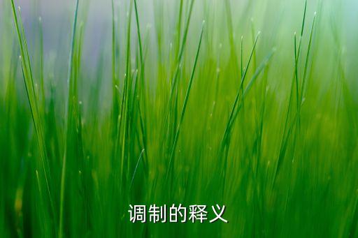 調(diào)制的釋義