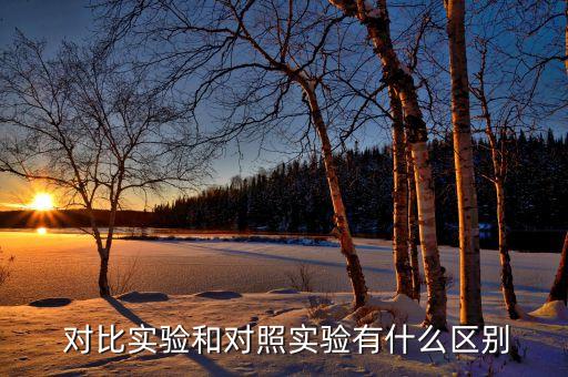  對比實驗和對照實驗有什么區(qū)別