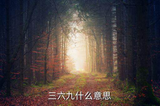 三六九什么意思