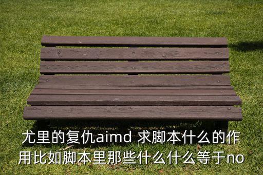 AIMD，尤里的復(fù)仇aimd 求腳本什么的作用比如腳本里那些什么什么等于no