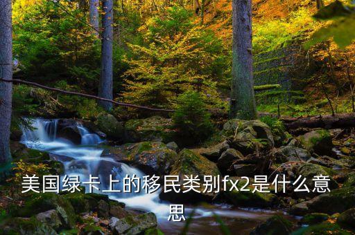 美國(guó)綠卡上的移民類別fx2是什么意思
