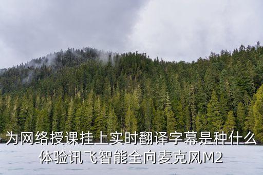 為網(wǎng)絡授課掛上實時翻譯字幕是種什么體驗訊飛智能全向麥克風M2