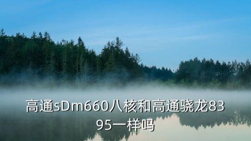 高通sDm660八核和高通驍龍8395一樣嗎