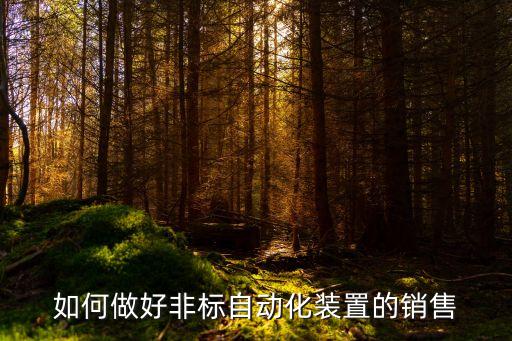 如何做好非標(biāo)自動化裝置的銷售