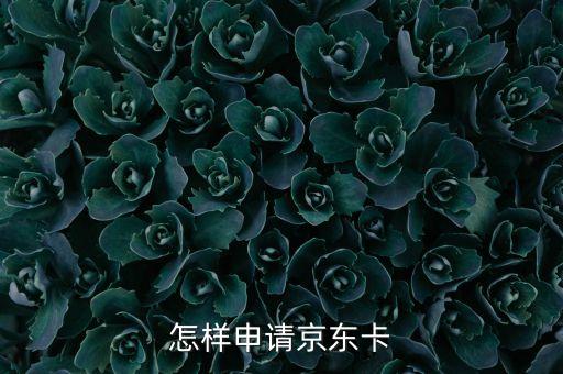 怎樣申請京東卡