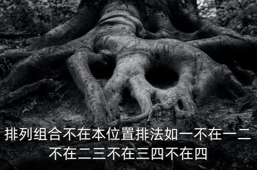 排列組合不在本位置排法如一不在一二不在二三不在三四不在四